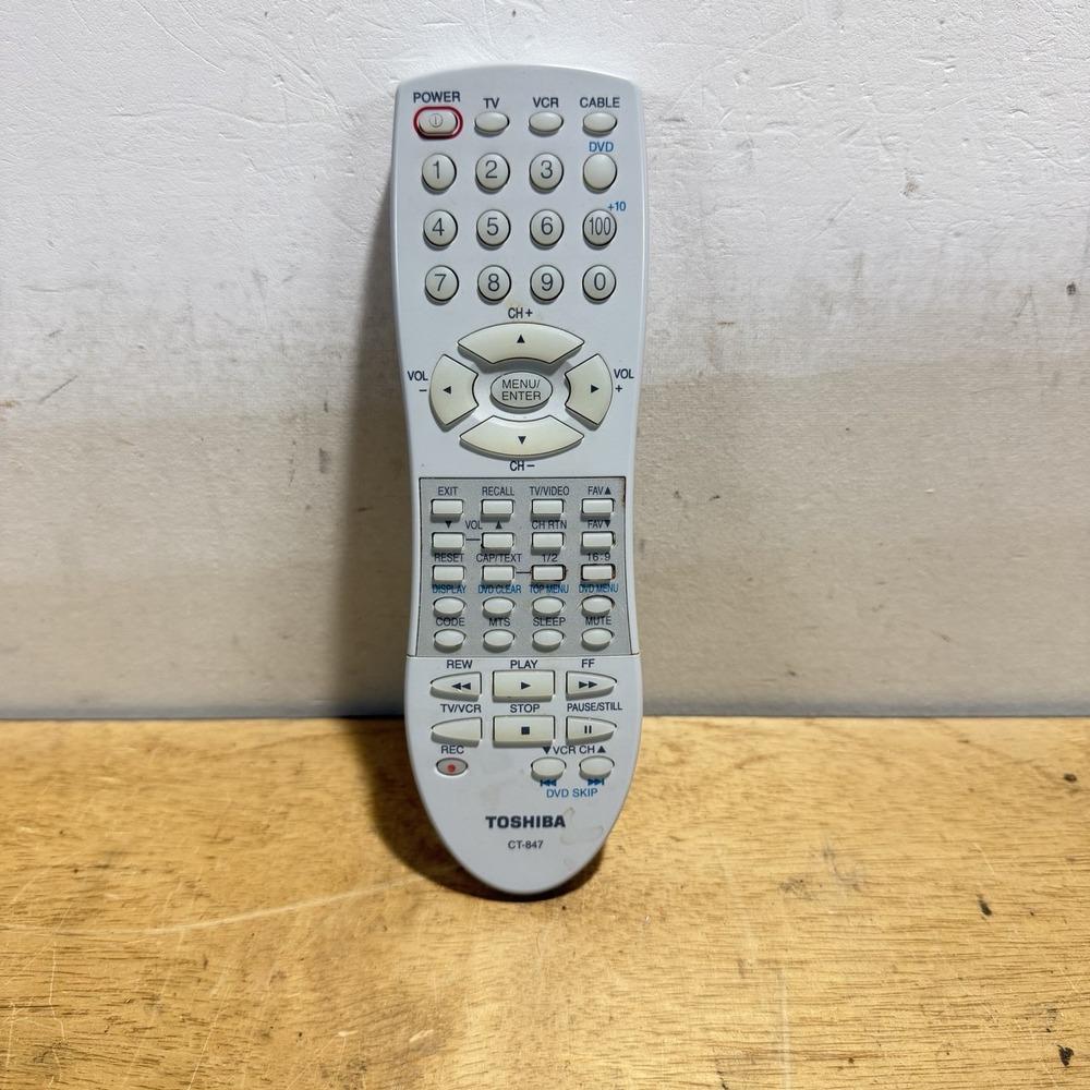 Toshiba CT-847 Remote Control For 32D46 32DF46 34HFX85 AE000622 OEM Genuine Wrks